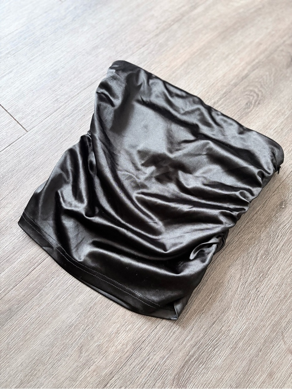 Mary Wyatt ruched Satin Tube Skirt